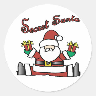 hemliga santa runt klistermärke
