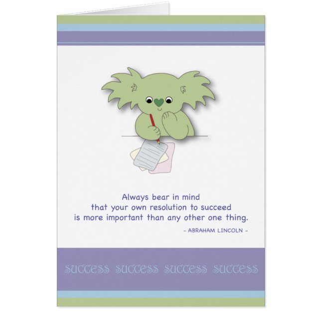 Hemlighet av framgång hälsningskort (Framsidan)