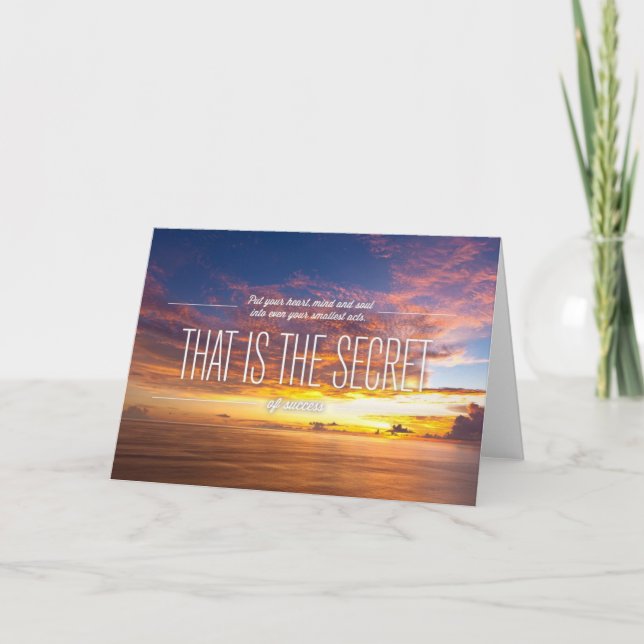 Hemlighet av framgång - Motivational Kort (Framsida)