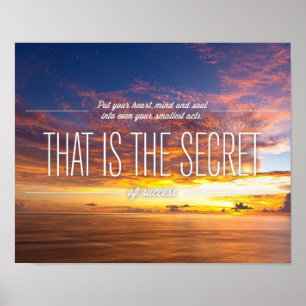Hemlighet av framgång - Motivational Poster