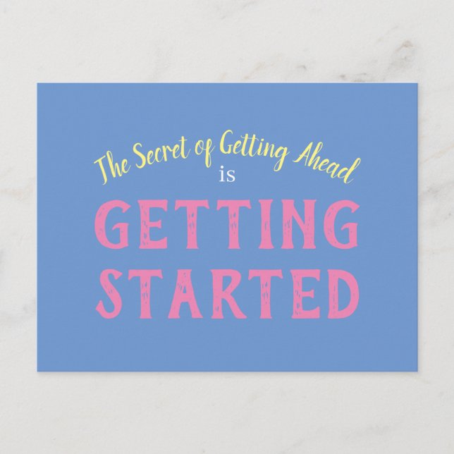 Hemlighet för en framgångsrik inspirerande motiv o vykort (Framsida)