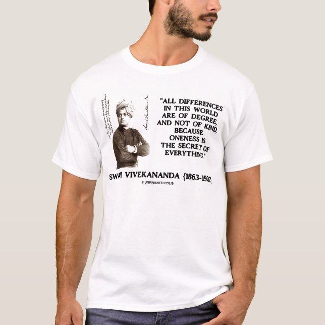 Hemlighet för SwamiVivekananda enhet av allt T Shirt (Framsida)