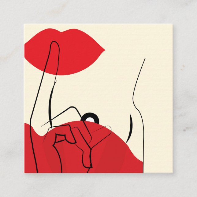 hemlighet fyrkantigt visitkort (Framsida)