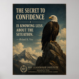 Hemligheten bakom självförtroende Roligt motiveran Poster