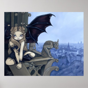 Hemligheten för Notre Dame gothic Fairy Art Print Poster