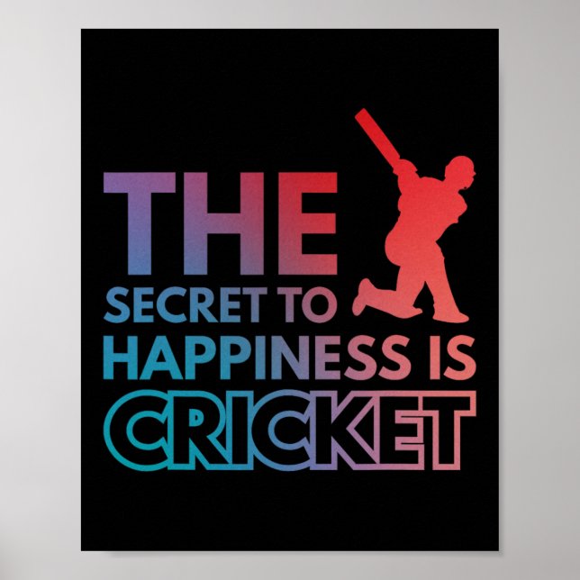 Hemligheten Till Lycka Är Cricket Poster (Framsidan)