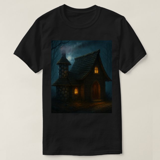 Hemligheter i Witch House i skogen T Shirt (Design framsida)