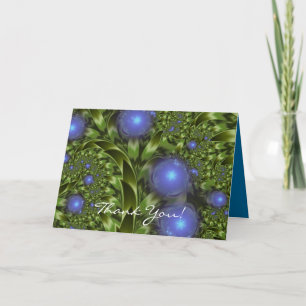 Hemligt Garden Blåa blommor-kort Tack Kort