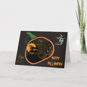 Hemligt hälsningskort för Halloween-Anpassningsbar Kort