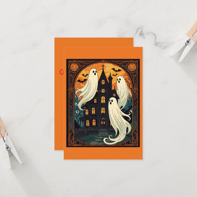 Hemligt hus - Mörk Shadows Street Inbjudningar (Fram/Back In Situ)