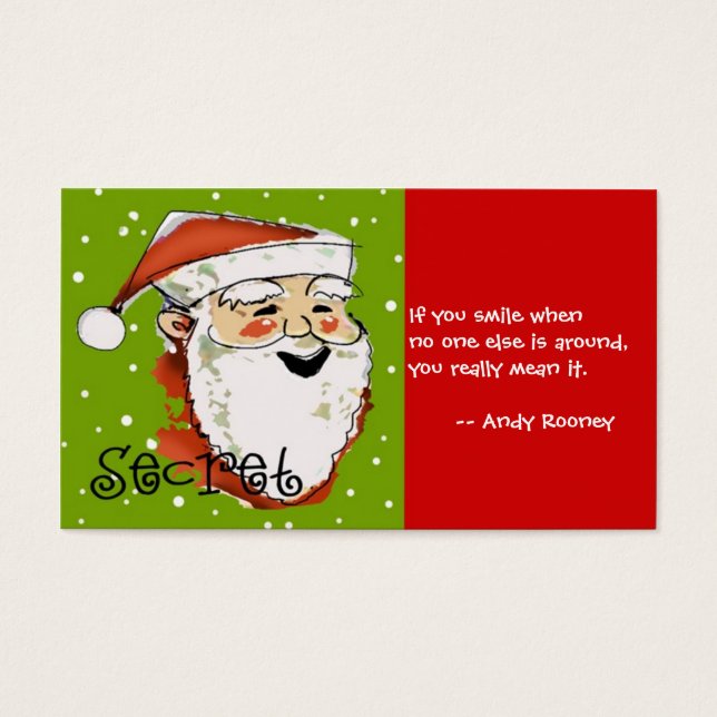 Hemligt julkort visitkort (Framsidan)