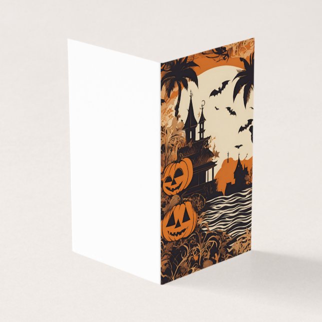 Hemligt mansionsHalloween-hälsningskort Kort (Utsida)