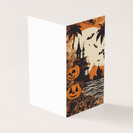 Hemligt mansionsHalloween-hälsningskort Kort