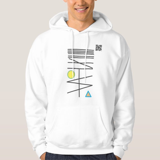 Hemligt meddelande - streckkod T-Shirt Hoodie (Framsida)