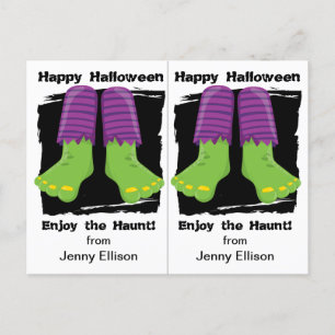 Hemligt Monster Feet School Party Halloween-kort Vykort