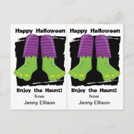 Hemligt Monster Feet School Party Halloween-kort Vykort
