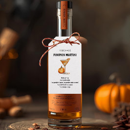 Hemligt Recept på Hemlagad Pumpamartini - Höstcock Presentetikett