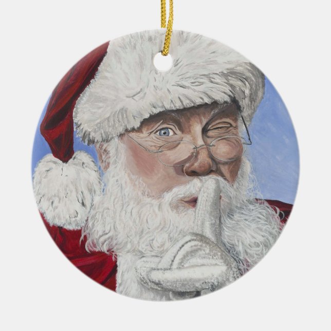 Hemligt Santa träd Julgransprydnad Keramik (Framsidan)