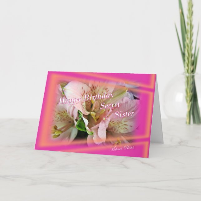 Hemligt sisterfödelsedagskort kort (Framsida)