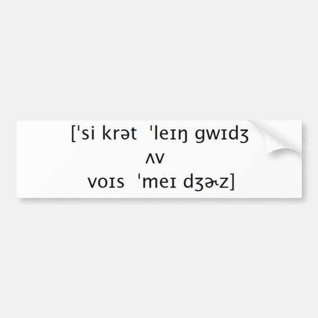 Hemligt språk bildekal (Framsidan)