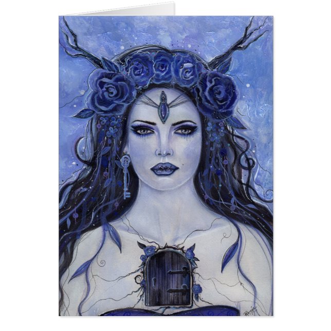 Hemligt visitkort för hälsning av gotkonst med Ren Hälsningskort (Framsidan)