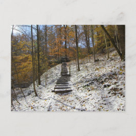 Hemlock Cliffs with Light Snö, Indiana Vykort