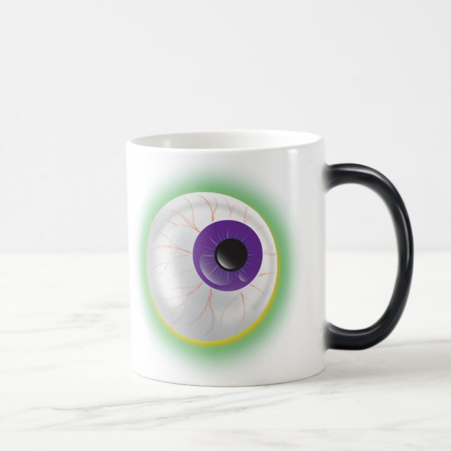 Hemlös Flytande monster Eyeball Öga Halloween Magisk Mugg (Höger)
