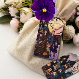 Hemlös husfamiljen Halloween Gift-Märkre Presentetikett