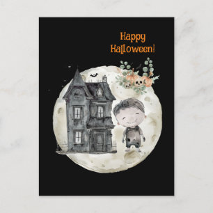 Hemlös mamma och vänner Halloween fest Vykort