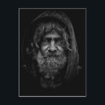 Hemlös och hjälplös man i svartvitt vykort<br><div class="desc">Hemlös och hjälplös man i svartvitt. Lägg till din egen text. frontiernow.com</div>