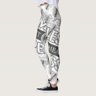 Hemlösa Elak inte hopplös B&W Leggings