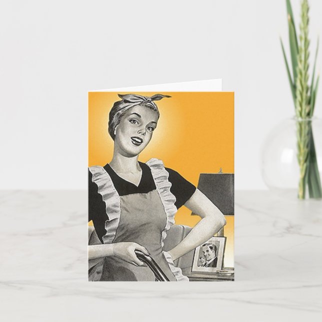 Hemlösa kort för Suburban Homemaker i Lycklig (Framsida)