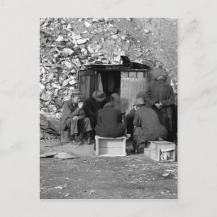 Hemlösa och arbetslösa 1938 helg vykort