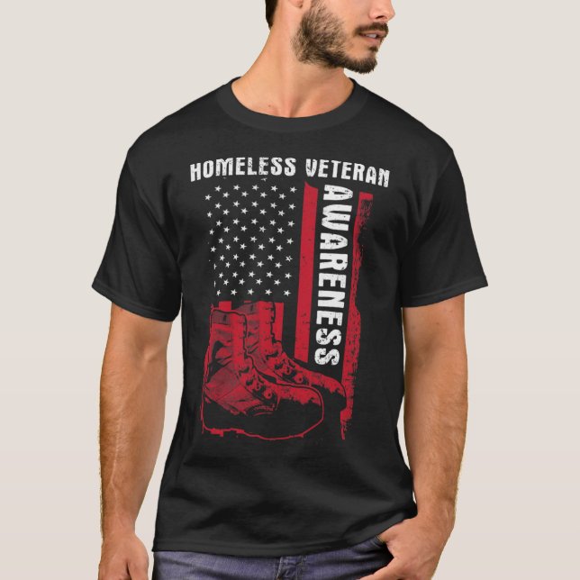 Hemlösa veteraner Hemlösa veteranakårdspolis T Shirt (Framsida)