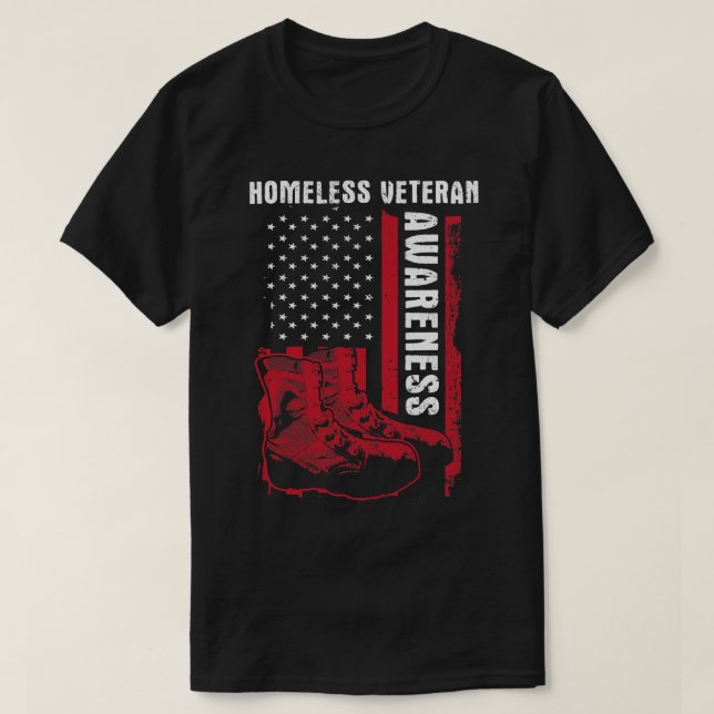 Hemlösa veteraner Hemlösa veteranakårdspolis T Shirt (Design framsida)