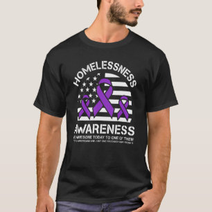 Hemlöshet - medvetandegörande månad USA flagga T Shirt
