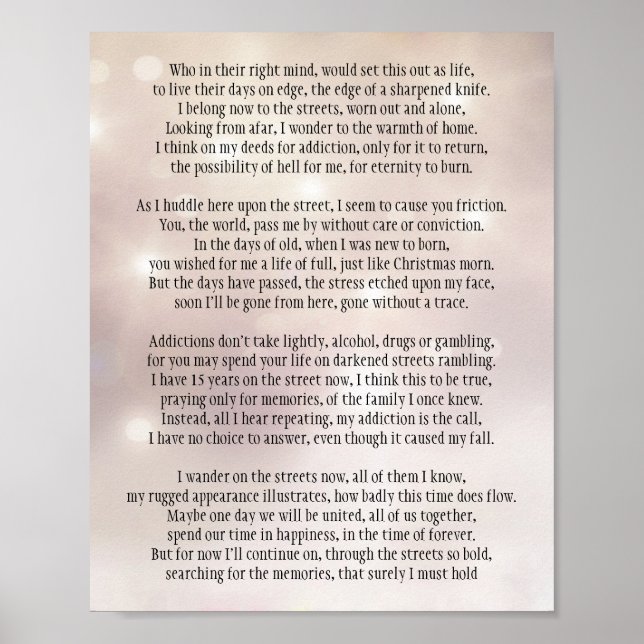 Hemlöshet Poster (Framsidan)