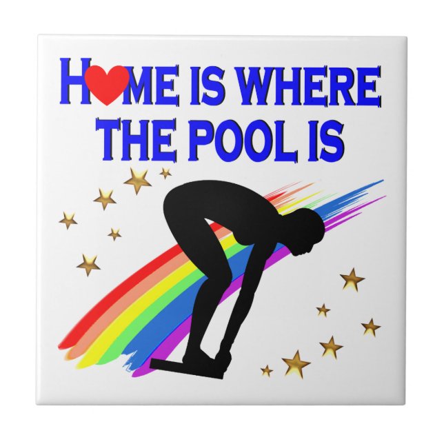 HEMMA ÄR BASSÄNG FÖR DEN HÄR SJUKDOMEN KAKELPLATTA (Framsidan)