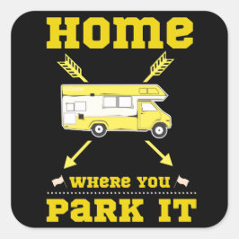 HEMMA ÄR DÄR DU PARLAMENTERAR IT-VÄLLIGHETEN FYRKANTIGT KLISTERMÄRKE