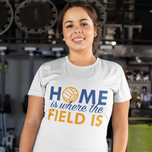 Hemma är där fältet är t shirt