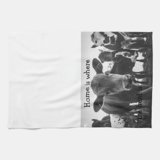 Hemma är där hjord är kökshandduk