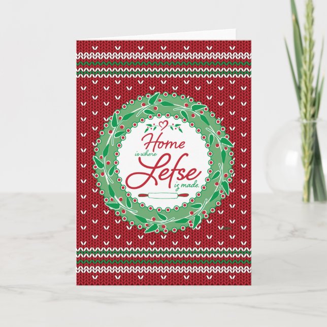 Hemma är där Lefse görs! Kort (Framsida)