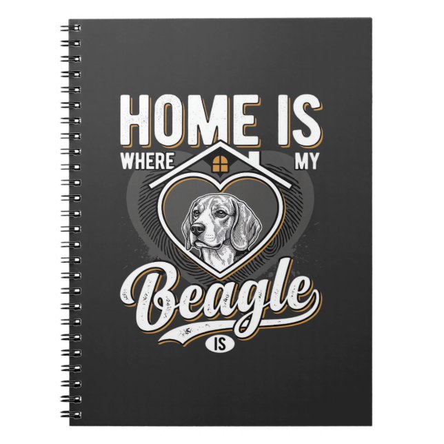 Hemma är där min beagle är_1 anteckningsbok (Framsidan)