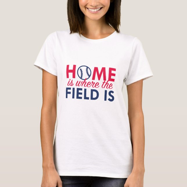 Hemma är där planen är t shirt (Framsida)