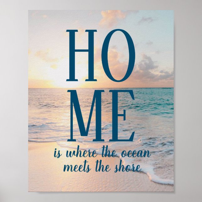 HEMMA är den plats där havet möter kusten Poster (Framsidan)