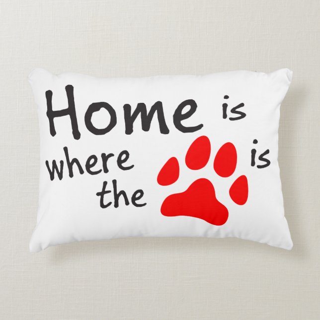 Hemma är den plats där utskriften är prydnadskudde (Framsidan)