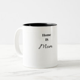 Hemma är mamma-mugg | Mors dag-present | Söt prese Två-Tonad Mugg