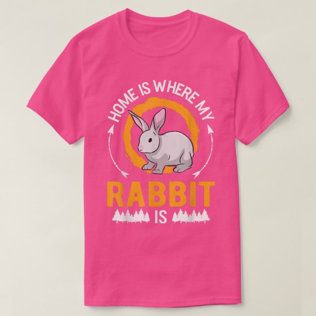 Hemma är min kanin.  t shirt (Design framsida)