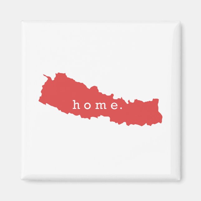 Hemma är Nepal  Magnet (Framsidan)