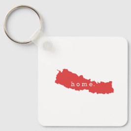 Hemma är Nepal Nyckelring